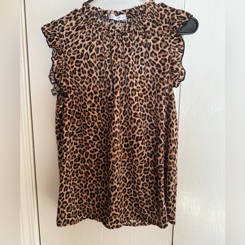 Ces Femme Cheetah Print Blouse